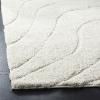 SAFAVIEH Florida Shag Collection Area Rug – 8’6″ x 12′, Dark Blue & Cream, Non-Shedding & Easy Care, 1.2-inch Thick Ideal for High Traffic Areas in Living Room, Bedroom (SG472-6511)(Creme)