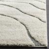 SAFAVIEH Florida Shag Collection Area Rug – 8’6″ x 12′, Dark Blue & Cream, Non-Shedding & Easy Care, 1.2-inch Thick Ideal for High Traffic Areas in Living Room, Bedroom (SG472-6511)(Cream/Grey)