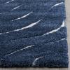 SAFAVIEH Florida Shag Collection Area Rug – 8’6″ x 12′, Dark Blue & Cream, Non-Shedding & Easy Care, 1.2-inch Thick Ideal for High Traffic Areas in Living Room, Bedroom (SG472-6511)(Dark Blue/Cream)