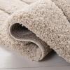 SAFAVIEH Florida Shag Collection Area Rug – 8’6″ x 12′, Dark Blue & Cream, Non-Shedding & Easy Care, 1.2-inch Thick Ideal for High Traffic Areas in Living Room, Bedroom (SG472-6511)(Cream/Beige)