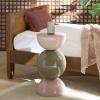 SAFAVIEH Home Collection – Michio Sculptural Accent Table in Beige & Green Finish, Modern Geometric Side Table, Fully Assembled (ACC3238A)(Beige/Green)