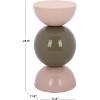 SAFAVIEH Home Collection – Michio Sculptural Accent Table in Beige & Green Finish, Modern Geometric Side Table, Fully Assembled (ACC3238A)(Beige/Green)