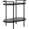 SAFAVIEH Home Collection Inessa Black/Black 2-Tier Bar Cart(Black/Black)