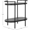 SAFAVIEH Home Collection Inessa Black/Black 2-Tier Bar Cart(Black/Black)