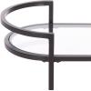 SAFAVIEH Home Collection Inessa Black/Black 2-Tier Bar Cart(Black/Clear)