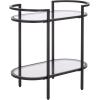 SAFAVIEH Home Collection Inessa Black/Black 2-Tier Bar Cart(Black/Clear)