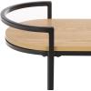 SAFAVIEH Home Collection Inessa Black/Black 2-Tier Bar Cart(Black/Natural)