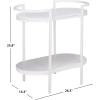 SAFAVIEH Home Collection Inessa Black/Black 2-Tier Bar Cart(White)