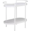 SAFAVIEH Home Collection Inessa Black/Black 2-Tier Bar Cart(White)