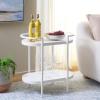 SAFAVIEH Home Collection Inessa Black/Black 2-Tier Bar Cart(White)
