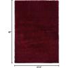 SAFAVIEH Laguna Shag Collection Area Rug – 8′ x 10′, Sand, Solid Design, Non-Shedding & Easy Care, 2-inch Thick Ideal for High Traffic Areas in Living Room, Bedroom (SGL303C)(Maroon)