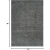 SAFAVIEH Laguna Shag Collection Area Rug – 8′ x 10′, Sand, Solid Design, Non-Shedding & Easy Care, 2-inch Thick Ideal for High Traffic Areas in Living Room, Bedroom (SGL303C)(Dark Grey)