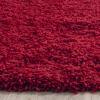 SAFAVIEH Laguna Shag Collection Area Rug – 8′ x 10′, Sand, Solid Design, Non-Shedding & Easy Care, 2-inch Thick Ideal for High Traffic Areas in Living Room, Bedroom (SGL303C)(Red)