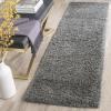 SAFAVIEH Laguna Shag Collection Area Rug – 8′ x 10′, Sand, Solid Design, Non-Shedding & Easy Care, 2-inch Thick Ideal for High Traffic Areas in Living Room, Bedroom (SGL303C)(Dark Grey)