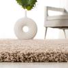SAFAVIEH Laguna Shag Collection Area Rug – 8′ x 10′, Sand, Solid Design, Non-Shedding & Easy Care, 2-inch Thick Ideal for High Traffic Areas in Living Room, Bedroom (SGL303C)(Sand)
