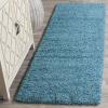 SAFAVIEH Laguna Shag Collection Area Rug – 8′ x 10′, Sand, Solid Design, Non-Shedding & Easy Care, 2-inch Thick Ideal for High Traffic Areas in Living Room, Bedroom (SGL303C)(Turquoise)