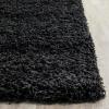 SAFAVIEH Laguna Shag Collection Area Rug – 8′ x 10′, Sand, Solid Design, Non-Shedding & Easy Care, 2-inch Thick Ideal for High Traffic Areas in Living Room, Bedroom (SGL303C)(Black)