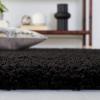 SAFAVIEH Laguna Shag Collection Area Rug – 8′ x 10′, Sand, Solid Design, Non-Shedding & Easy Care, 2-inch Thick Ideal for High Traffic Areas in Living Room, Bedroom (SGL303C)(Black)