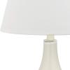 SAFAVIEH Lighting Collection Amy Modern Contemporary Fern Green Gourd Glass 24-inch Bedroom Living Room Home Office Desk Nightstand Table Lamp Set of 2 (LED Bulbs Included)(White – Set of 2)