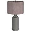 SAFAVIEH Lighting Collection Ashson Modern Contemporary Rustic Farmhouse Silver/ Ivory 26-inch Bedroom Living Room Home Office Desk Nightstand Table Lamp Set of 2 (LED Bulbs Included)