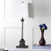 SAFAVIEH Lighting Collection Davis Modern Farmhouse Black 31-inch Bedroom Living Room Home Office Desk Nightstand Table Lamp Set of 2 (LED Bulbs Included)