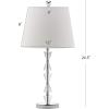 SAFAVIEH Lighting Collection Deco Prisms Modern Glam Crystal 21-inch Bedroom Living Room Home Office Desk Nightstand Table Lamp Set of 2 (LED Bulbs Included)