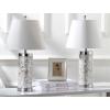 SAFAVIEH Lighting Collection Diana Nautical Coastal Beach House Ivory Shell 22-inch Bedroom Living Room Home Office Desk Nightstand Table Lamp Set of 2 (LED Bulbs Included)