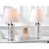 SAFAVIEH Lighting Collection Diana Nautical Coastal Beach House Ivory Shell 22-inch Bedroom Living Room Home Office Desk Nightstand Table Lamp Set of 2 (LED Bulbs Included)