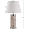 SAFAVIEH Lighting Collection Diana Nautical Coastal Beach House Ivory Shell 22-inch Bedroom Living Room Home Office Desk Nightstand Table Lamp Set of 2 (LED Bulbs Included)
