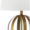 SAFAVIEH Lighting Collection Euginia Modern Farmhouse Rustic Sphere Gold 25-inch Bedroom Living Room Home Office Desk Nightstand Table Lamp Set of 2 (LED Bulbs Included)