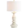 SAFAVIEH Lighting Collection Jareth White Wash 29-inch Bedroom Living Room Home Office Desk Nightstand Table Lamp Set of 2 (LED Bulbs Included)