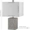 SAFAVIEH Lighting Collection Jaxon Modern Farmhouse Grey Ceramic 21-inch Bedroom Living Room Home Office Desk Nightstand Table Lamp Set of 2 (LED Bulbs Included)