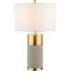 SAFAVIEH Lighting Collection Oliver Modern Contemporary Farmhouse Grey Concrete/ Gold Bedroom Living Room Home Office Desk Nightstand Table Lamp Set of 2 (LED Bulbs Included)