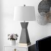 SAFAVIEH Lighting Collection Onder Grey/Gold 27-inch Table Lamp Set of 2(Grey – Set of 2)