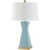 SAFAVIEH Lighting Collection Onder Grey/Gold 27-inch Table Lamp Set of 2(Robins Egg Blue – Set of 2)