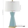 SAFAVIEH Lighting Collection Onder Grey/Gold 27-inch Table Lamp Set of 2(Robins Egg Blue – Set of 2)