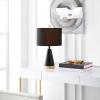 SAFAVIEH Lighting Collection Penla Modern Contemporary Black/ Brass Gold 20-inch Bedroom Living Room Home Office Desk Nightstand Table Lamp Set of 2 (LED Bulbs Included)