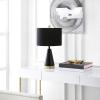 SAFAVIEH Lighting Collection Penla Modern Contemporary Black/ Brass Gold 20-inch Bedroom Living Room Home Office Desk Nightstand Table Lamp Set of 2 (LED Bulbs Included)