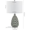 SAFAVIEH Lighting Collection Quin Moroccan Grey 25-inch Table Lamp Set of 2