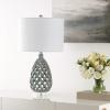 SAFAVIEH Lighting Collection Quin Moroccan Grey 25-inch Table Lamp Set of 2