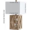 SAFAVIEH Lighting Collection Turner Rustic Farmhouse Brown Rectangle Shade 25-inch Bedroom Living Room Home Office Desk Nightstand Table Lamp Set of 2 (LED Bulbs Included)
