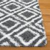 SAFAVIEH Rainbow Shag Collection Area Rug – 8′ x 10′, Charcoal & White, Slip Resistant, Non-Shedding & Easy Care, 1.6-inch Thick, Ideal for Living Room, Bedroom, Home Office, Dining Space (RBO102H-8)(Charcoal/White)