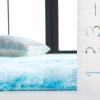 SAFAVIEH Rainbow Shag Collection Area Rug – 8′ x 10′, Light Beige, Slip Resistant, Non-Shedding & Easy Care, 1.6-inch Thick, Ideal for Living Room, Bedroom, Home Office, Dining Space (RBO100A-8)(Aqua)