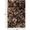 SAFAVIEH Rio Shag Collection Area Rug – 5′ x 8′, Green & Multi, Handmade Decorative, 3.5-inch Thick Ideal for High Traffic Areas in Living Room, Bedroom (SG951A)(Brown/Multi)