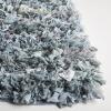 SAFAVIEH Rio Shag Collection Area Rug – 5′ x 8′, Green & Multi, Handmade Decorative, 3.5-inch Thick Ideal for High Traffic Areas in Living Room, Bedroom (SG951A)(Light Grey)
