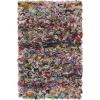 SAFAVIEH Rio Shag Collection Area Rug – 5′ x 8′, Green & Multi, Handmade Decorative, 3.5-inch Thick Ideal for High Traffic Areas in Living Room, Bedroom (SG951A)(Grey/Multi)