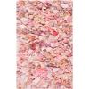 SAFAVIEH Rio Shag Collection Area Rug – 5′ x 8′, Green & Multi, Handmade Decorative, 3.5-inch Thick Ideal for High Traffic Areas in Living Room, Bedroom (SG951A)(Ivory/Pink)