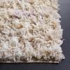 SAFAVIEH Rio Shag Collection Area Rug – 5′ x 8′, Green & Multi, Handmade Decorative, 3.5-inch Thick Ideal for High Traffic Areas in Living Room, Bedroom (SG951A)(Creme)