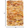 SAFAVIEH Rio Shag Collection Area Rug – 5′ x 8′, Green & Multi, Handmade Decorative, 3.5-inch Thick Ideal for High Traffic Areas in Living Room, Bedroom (SG951A)(Gold/Multi)