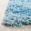 SAFAVIEH Rio Shag Collection Area Rug – 5′ x 8′, Green & Multi, Handmade Decorative, 3.5-inch Thick Ideal for High Traffic Areas in Living Room, Bedroom (SG951A)(Sky)